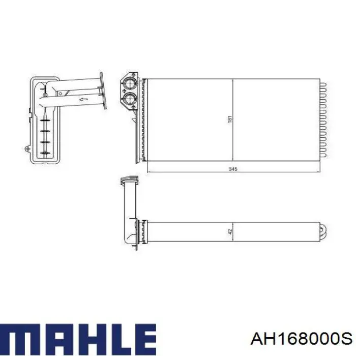 AH168000S Mahle Original Отопление кузова заднее