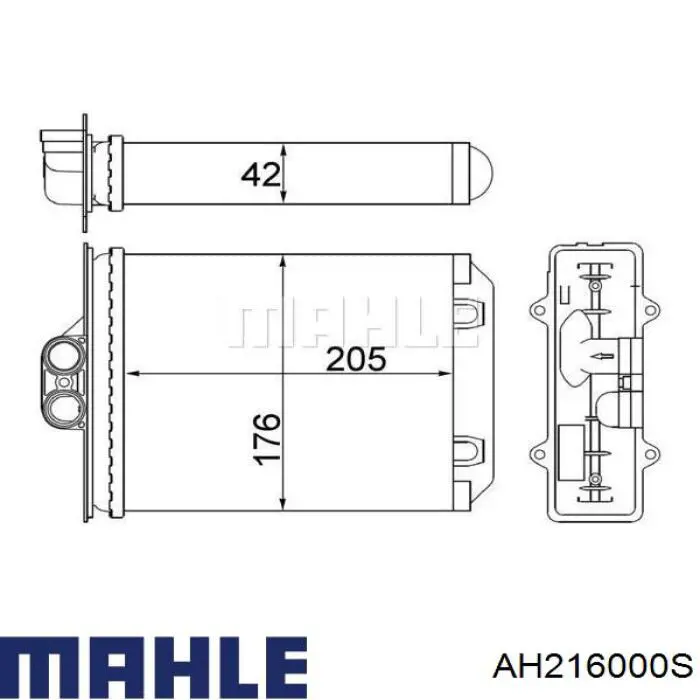 Радиатор печки AH216000S Mahle Original