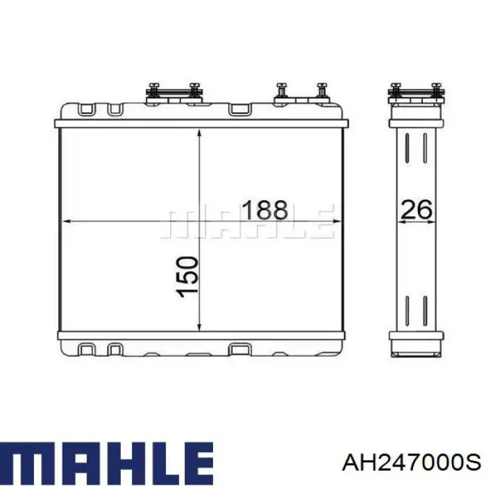 Радиатор печки AH247000S Mahle Original