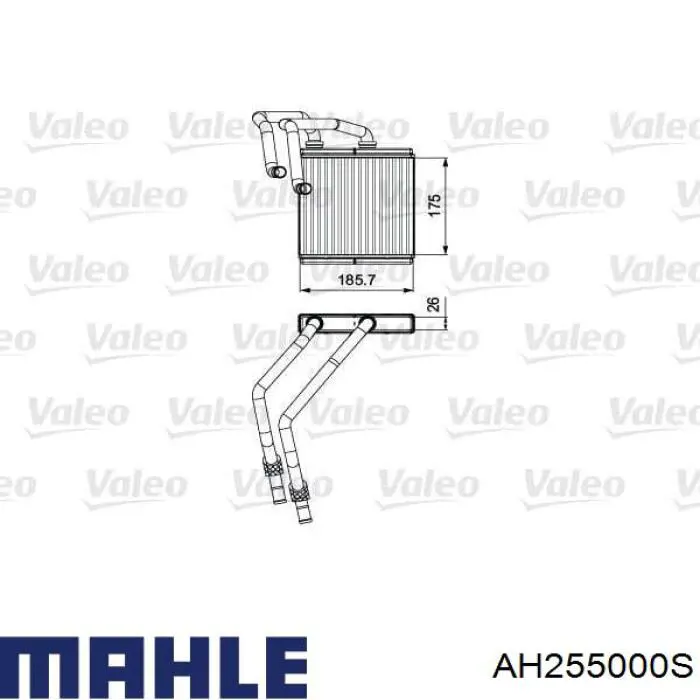 Радиатор печки AH255000S Mahle Original