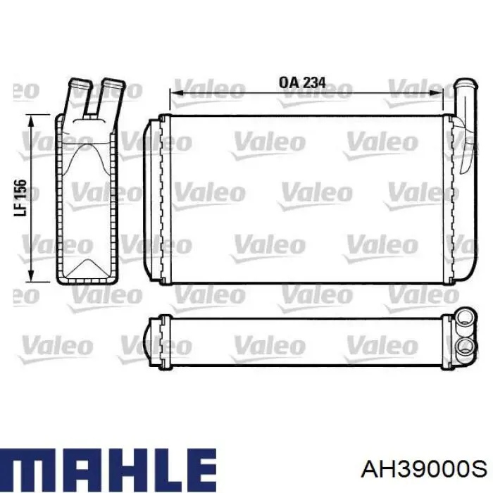 Radiador de calefacción AH39000S Mahle Original