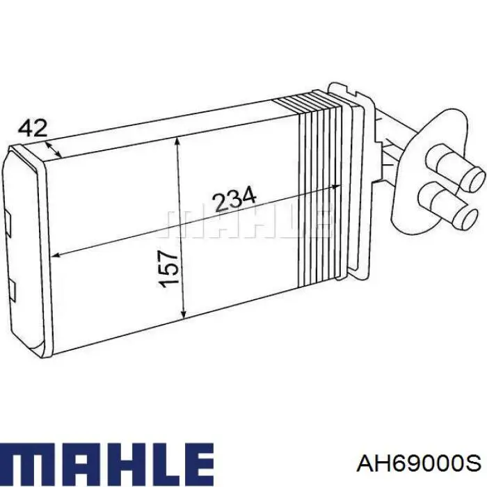 Радиатор печки AH69000S Mahle Original