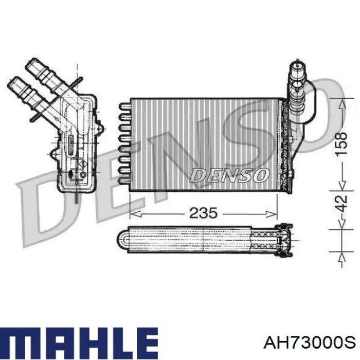 Радиатор печки AH73000S Mahle Original