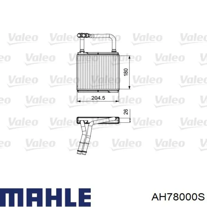 Радиатор печки AH78000S Mahle Original