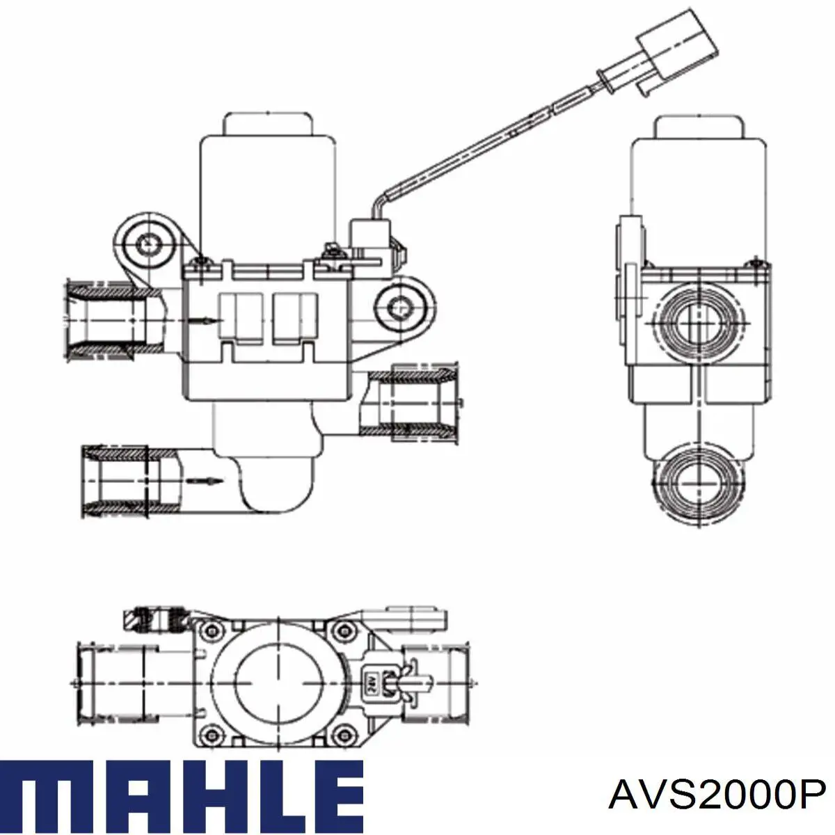 AVS 2 000P Mahle Original кран печки (отопителя)