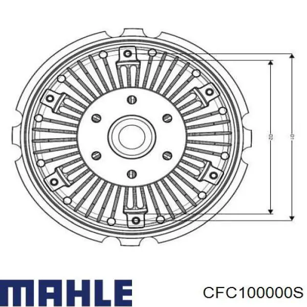 Купить CFC100000S Mahle Original Муфта вентилятора охлаждения