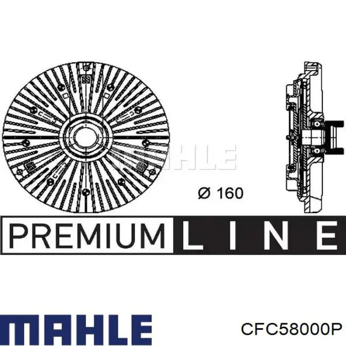 CFC58000P Mahle Original вискомуфта (вязкостная муфта вентилятора охлаждения)