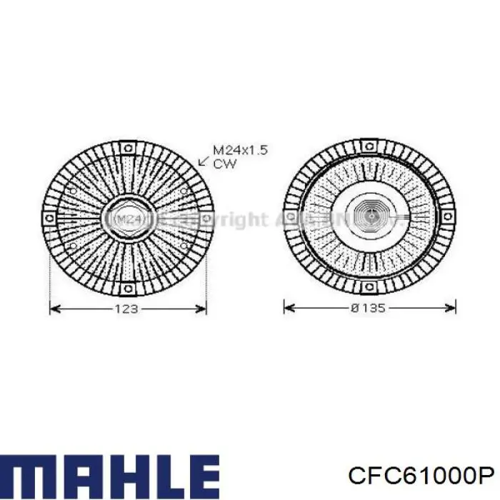 Embrague, ventilador del radiador CFC61000P Mahle Original