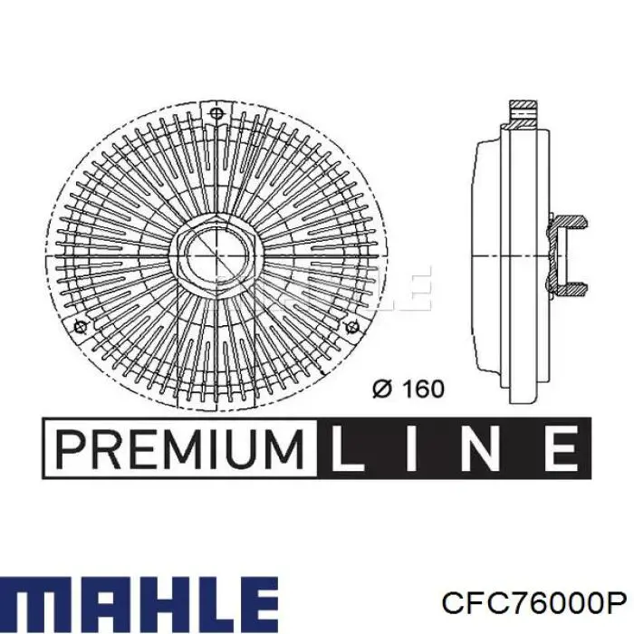 CFC76000P Mahle Original вискомуфта (вязкостная муфта вентилятора охлаждения)