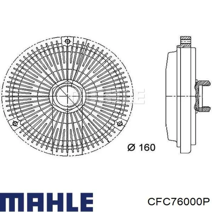 Embrague, ventilador del radiador CFC76000P Mahle Original