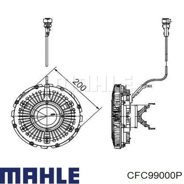 Вискомуфта вентилятора CFC99000P Mahle Original