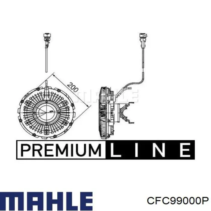 Embrague, ventilador del radiador CFC99000P Mahle Original