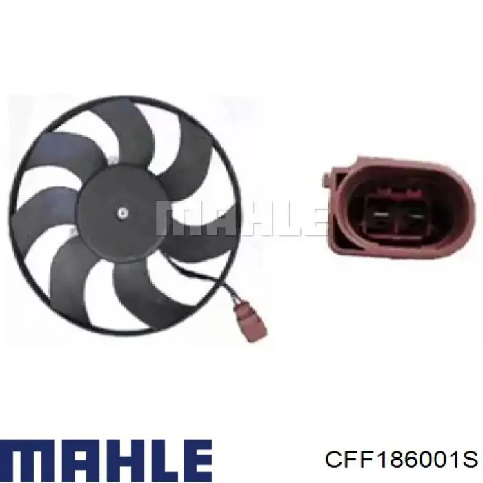 Электровентилятор охлаждения в сборе (мотор+крыльчатка) правый Mahle Original CFF186001S