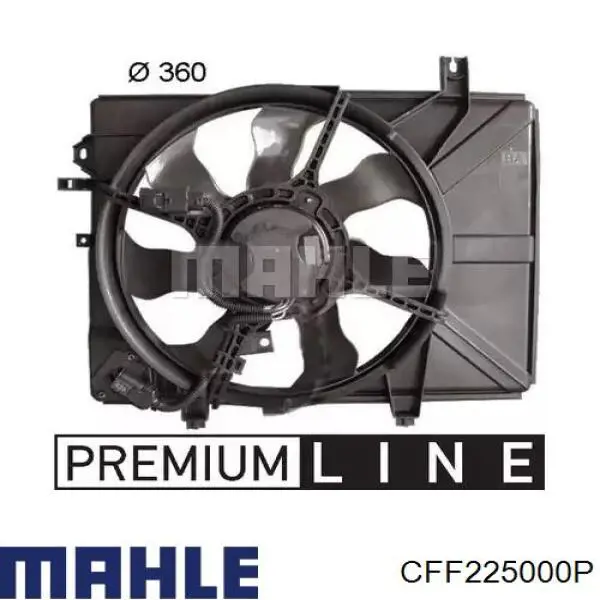 CFF225000P Mahle Original Диффузор радиатора охлаждения в сборе с мотором