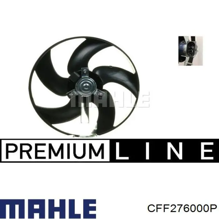 Электровентилятор охлаждения в сборе (мотор+крыльчатка) Mahle Original CFF276000P