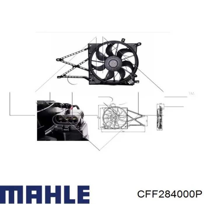 Диффузор радиатора CFF284000P Mahle Original