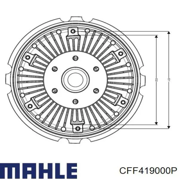 Вентилятор (крыльчатка) радиатора охлаждения Mahle Original CFF419000P