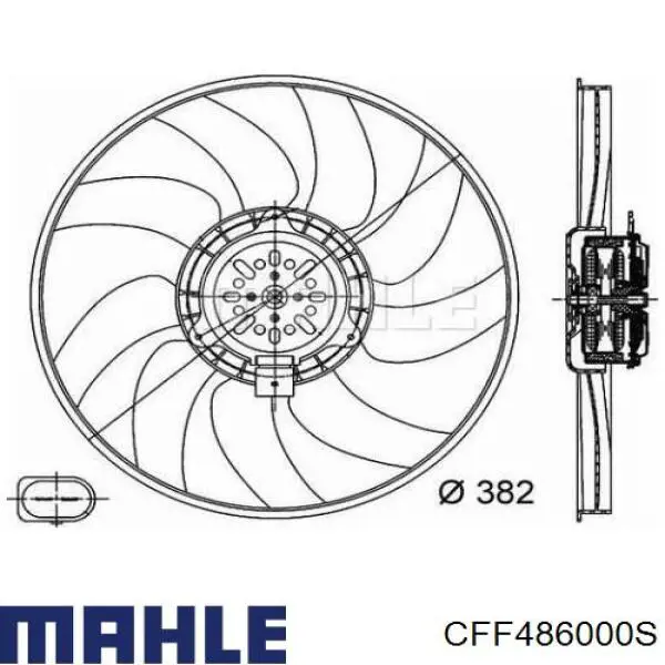 Диффузор радиатора охлаждения в сборе с крыльчаткой Mahle Original CFF486000S