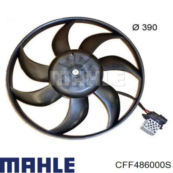 Диффузор вентилятора в сборе с мотором и крыльчаткой CFF486000S Mahle Original