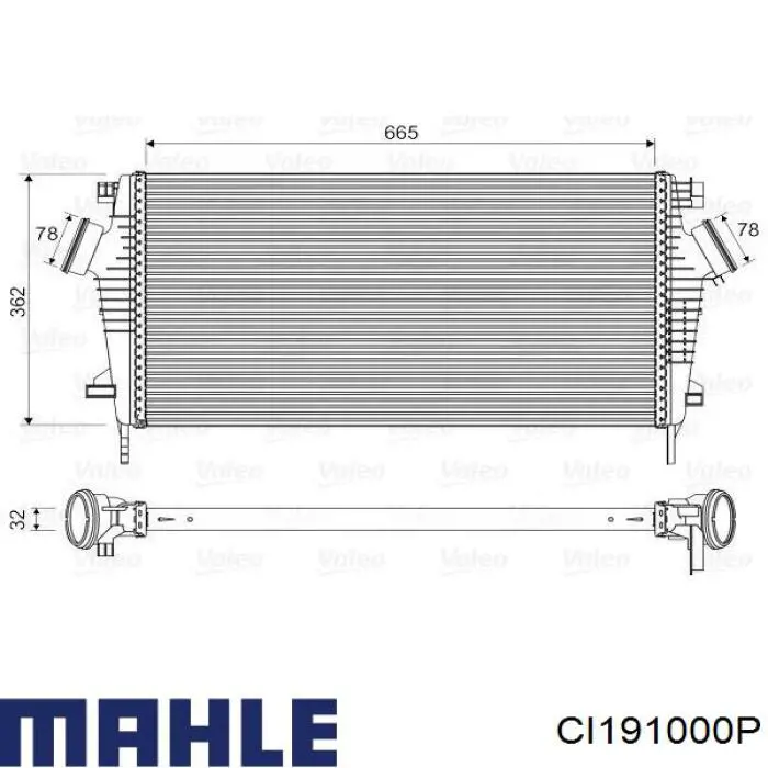 Купить CI191000P Mahle Original Интеркулер