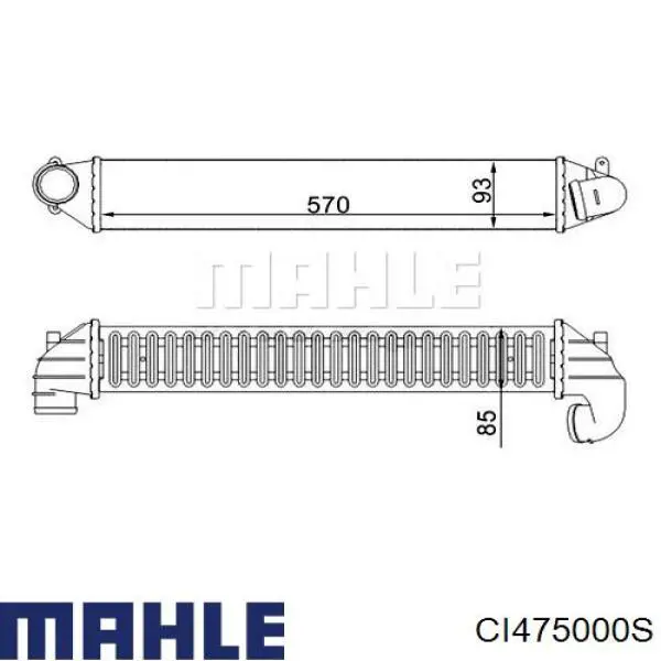 CI 475 000S Mahle Original интеркулер