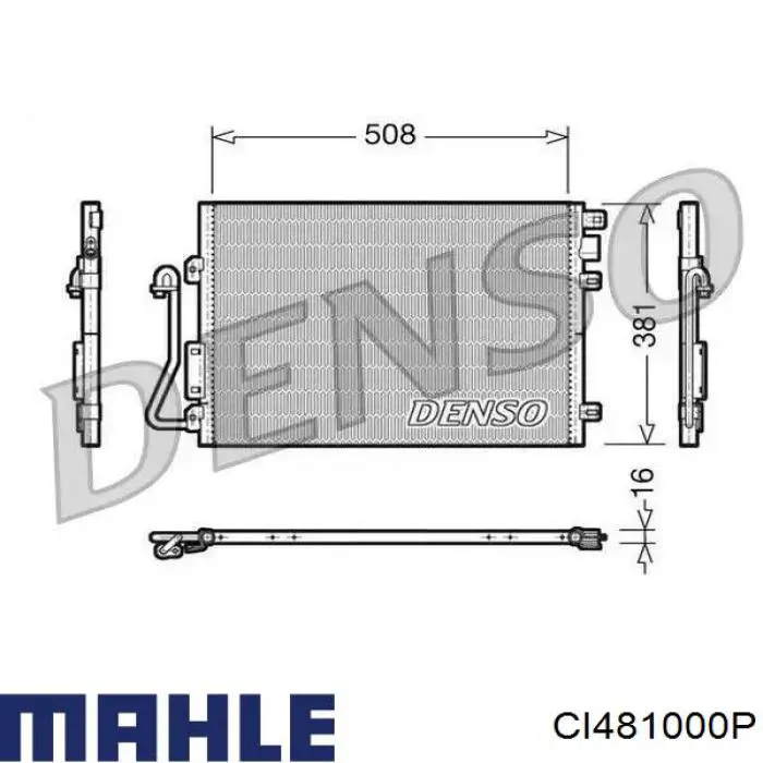 CI481000P Mahle Original интеркулер