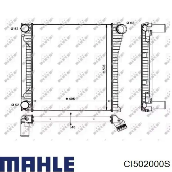 Купить CI502000S Mahle Original Интеркулер