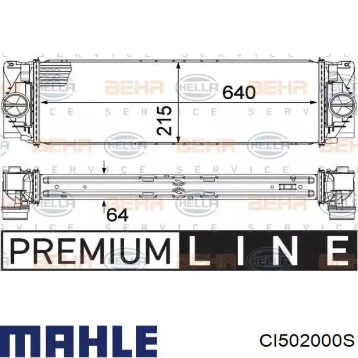 Интеркулер CI502000S Mahle Original