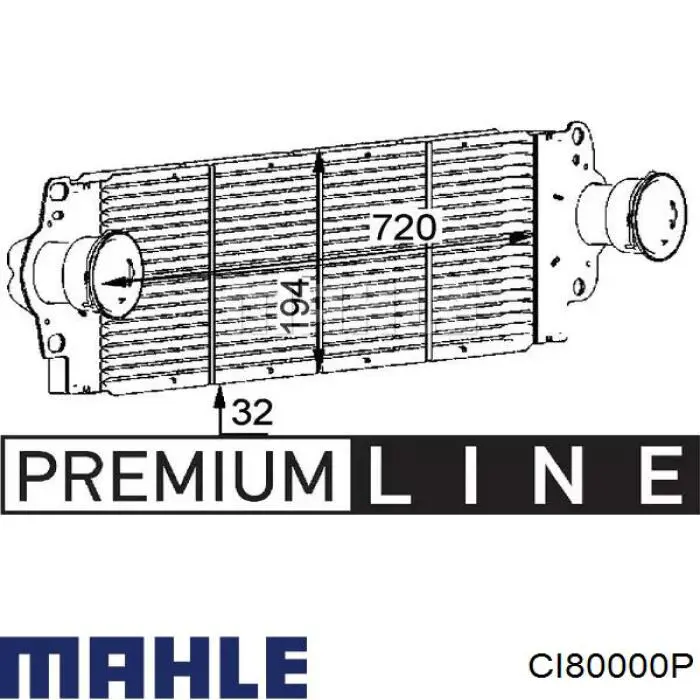 CI80000P Mahle Original интеркулер