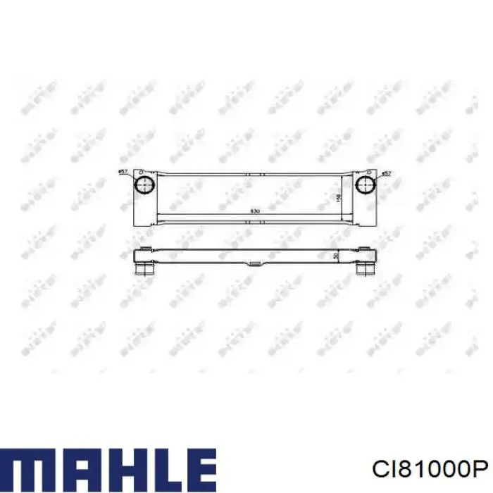 CI81000P Mahle Original Охладитель наддувочного воздуха