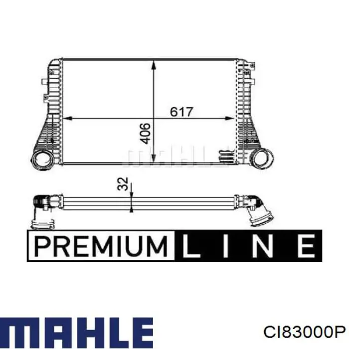 Интеркулер CI83000P Mahle Original