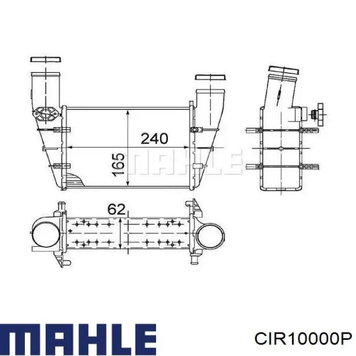 Radiador, refrigeración del motor adicional CIR10000P Mahle Original