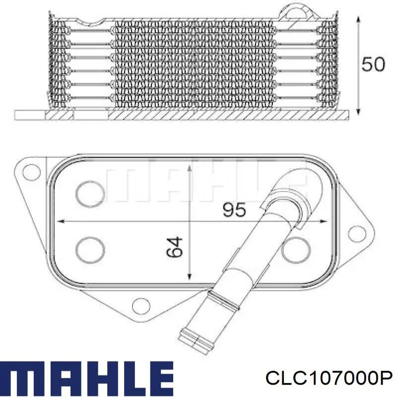 Купить CLC107000P Mahle Original Радиатор масляный (холодильник), под фильтром