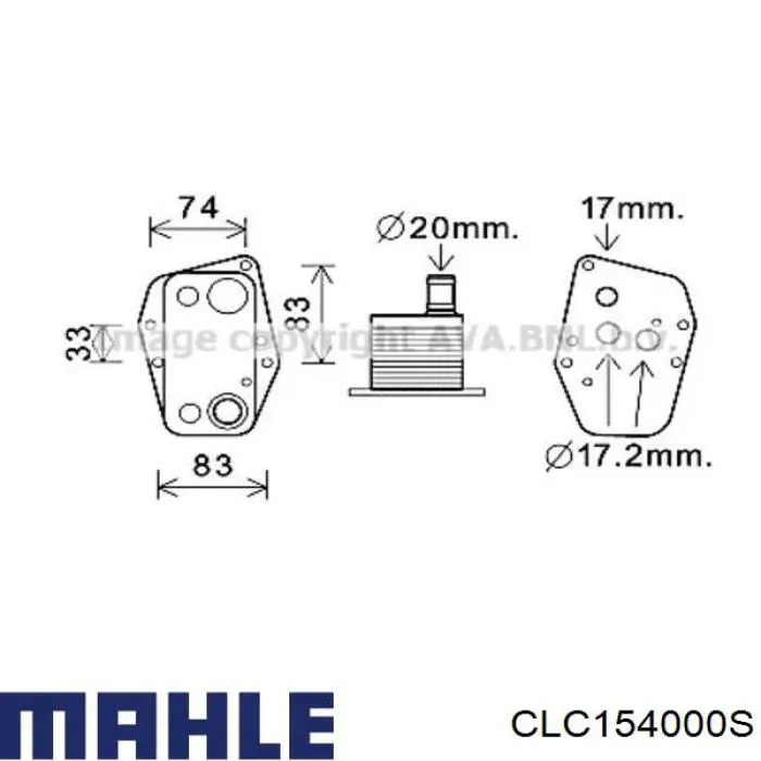 Масляный радиатор Mahle Original CLC154000S