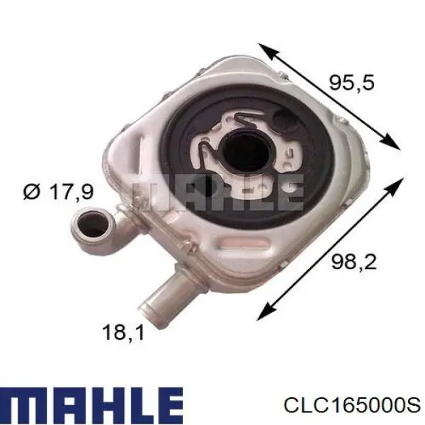 CLC 165 000S Mahle Original radiador de óleo (frigorífico, debaixo de filtro)