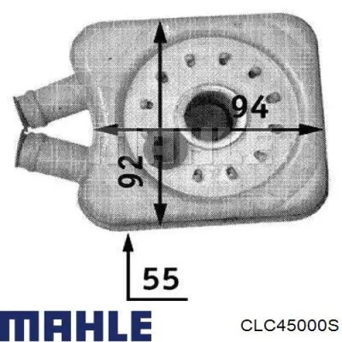 CLC 45 000S Mahle Original радиатор масляный (холодильник, под фильтром)
