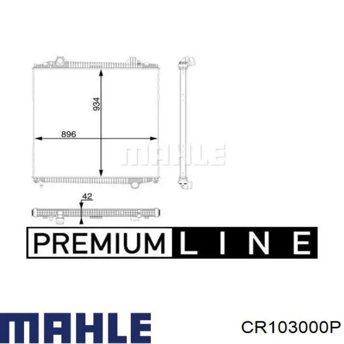 CR 103 000P Mahle Original radiador de esfriamento de motor