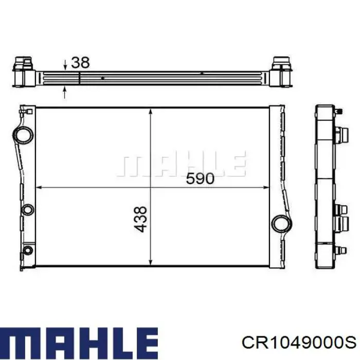 CR 1049 000S Mahle Original radiador de esfriamento de motor