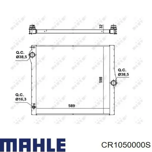 CR 1050 000S Mahle Original радиатор
