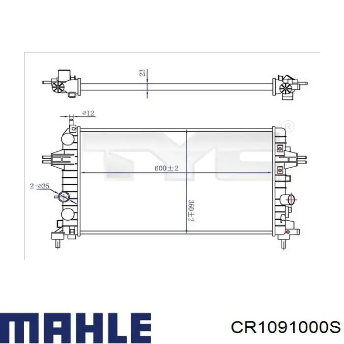 CR1091000S Mahle Original радиатор