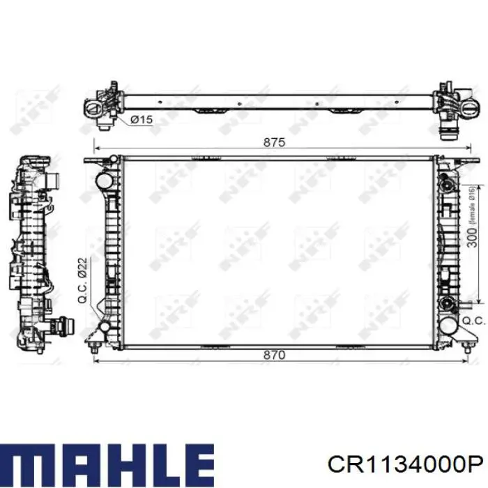 Радиатор CR1134000P Mahle Original