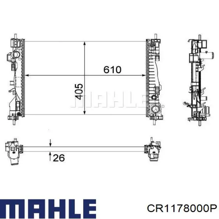 Радиатор CR1178000P Mahle Original