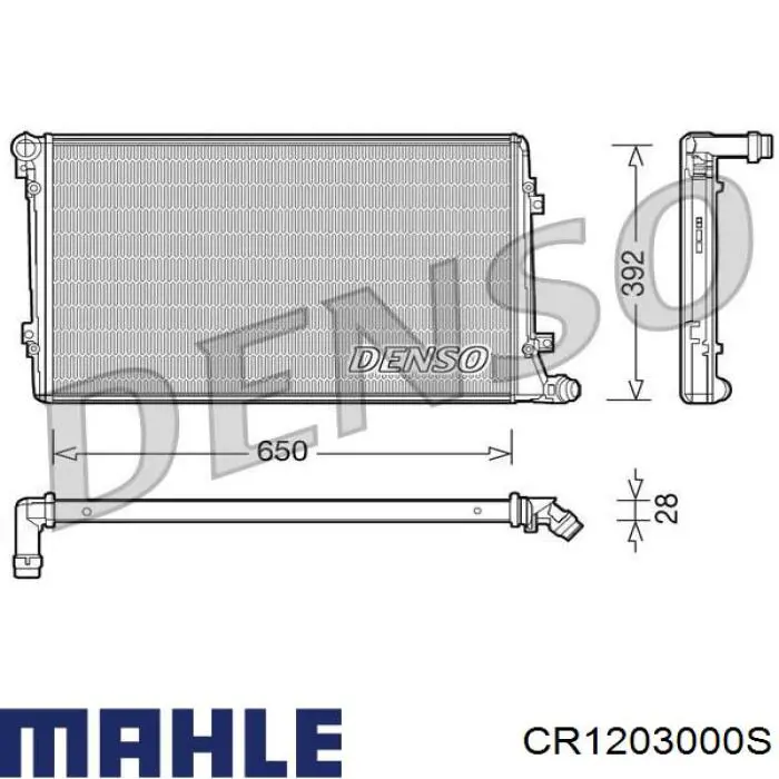 CR 1203 000S Mahle Original radiador de esfriamento de motor