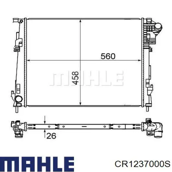 CR 1237 000S Mahle Original radiador de esfriamento de motor