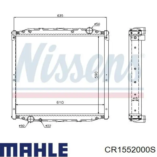 Радиатор CR1552000S Mahle Original