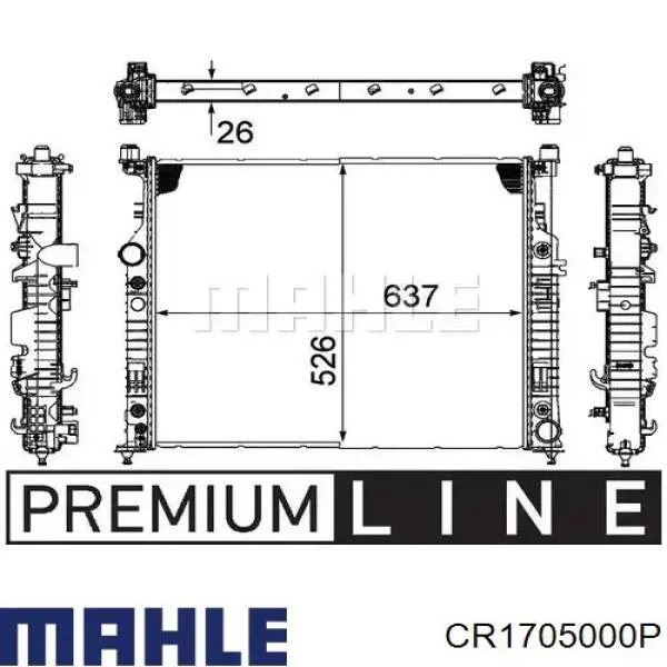 Радиатор CR1705000P Mahle Original