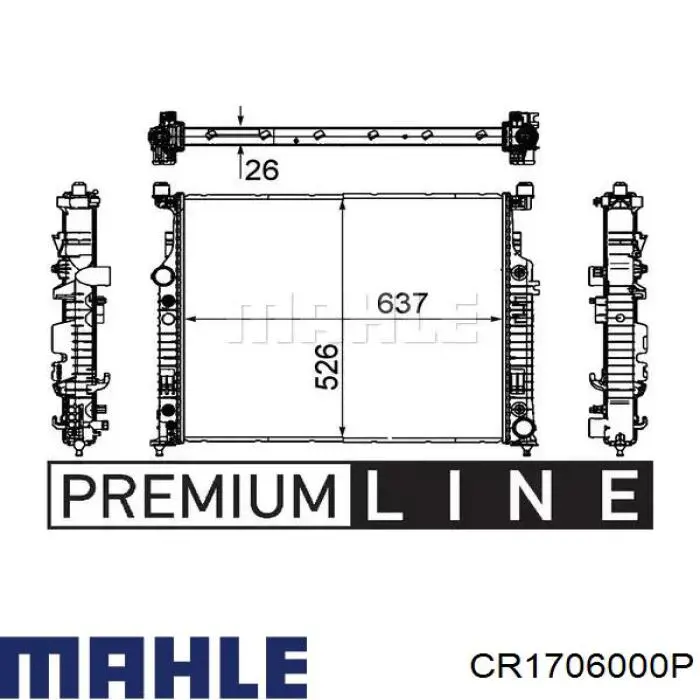 Радиатор CR1706000P Mahle Original