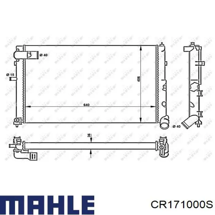 CR171000S Mahle Original радиатор