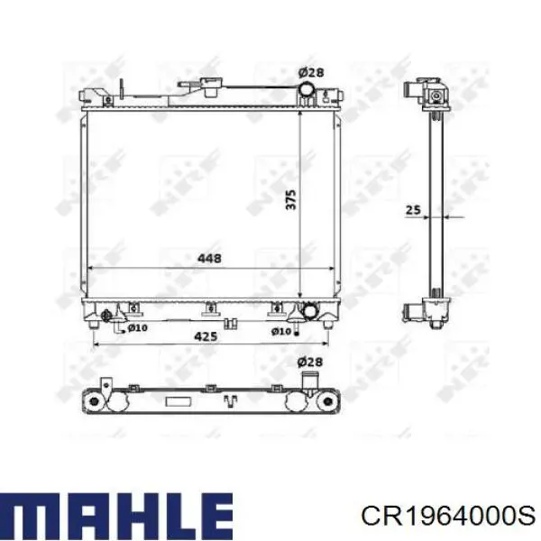 Radiador refrigeración del motor CR1964000S Mahle Original