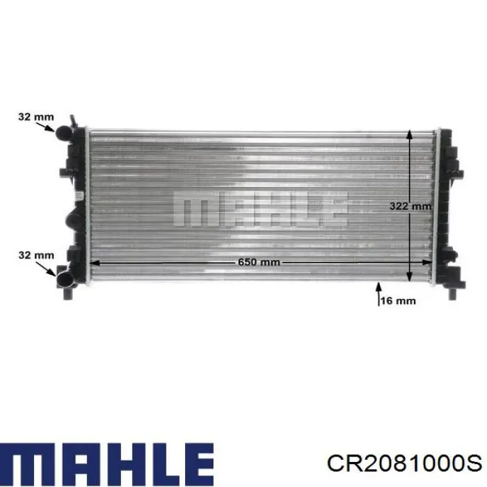 CR 2081 000S Mahle Original радиатор